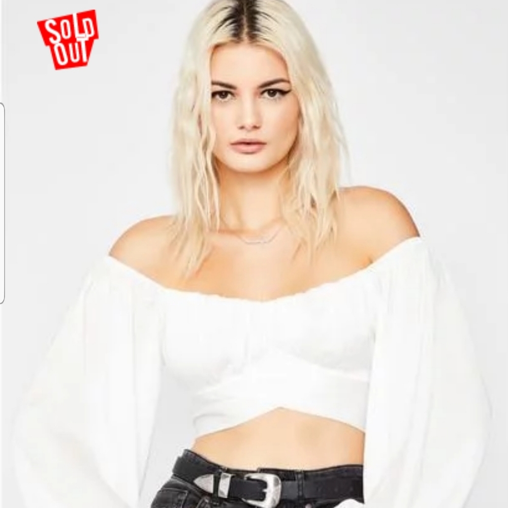 Dolls kill purely put me first crop top blouse (M)